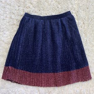 SHEIN Girls Metallic Pleated Skirt-11-12